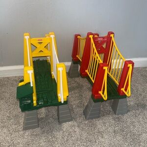 Fisher Price Geo Trax Yellow and Red Bridge